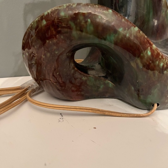vintage mid century modern Drip Glaze Lamp Funky Abstract - Picture 10 of 11